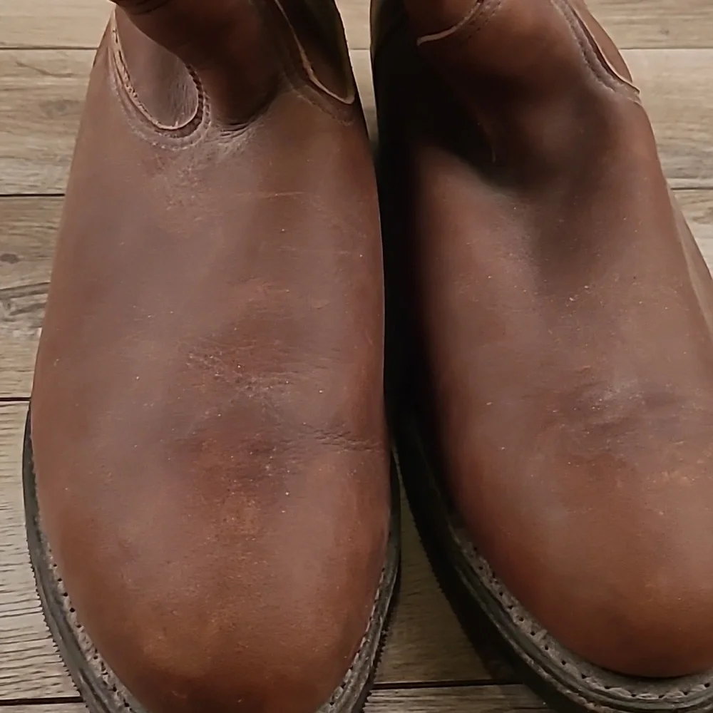 RED WING Pecos USA Brown Leather Steel Toe Oil Sz 14 D Mens Boots #1299 VTG 90s‎